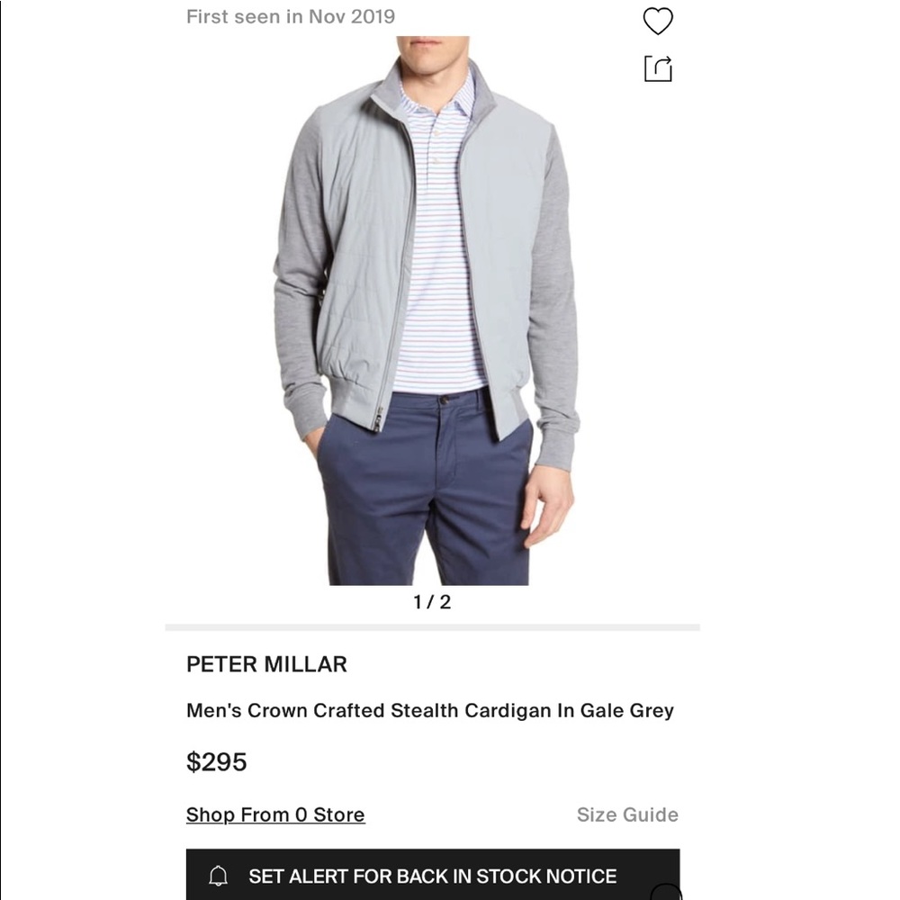 Mens Golf Cardigan/Jacket - NEVER WORN